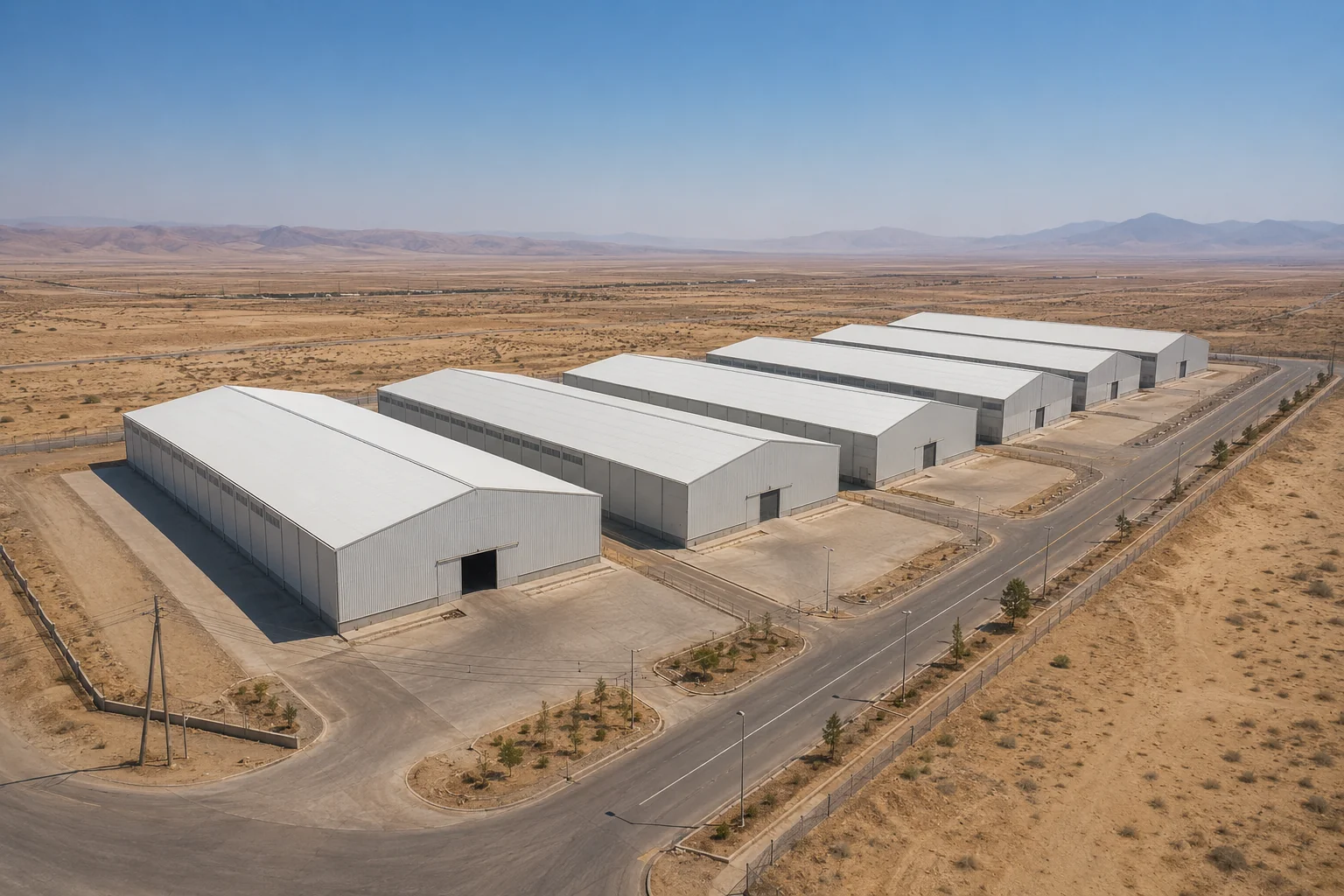 Ашхабад — крупная складская система из металлоконструкций — Industrial in Ashgabat, steel structure project by WZH Construction Group