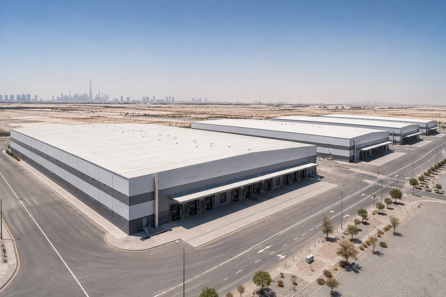 Dubai Free-zone logistics park Steel Structure Project