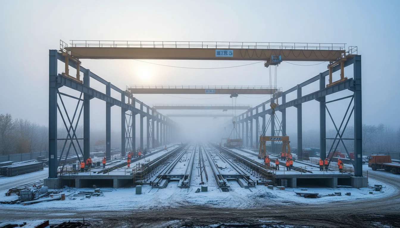 哈尔滨地铁3号线车辆段 — 交通设施 in 哈尔滨市, 黑龙江省, steel structure project by WZH Construction Group