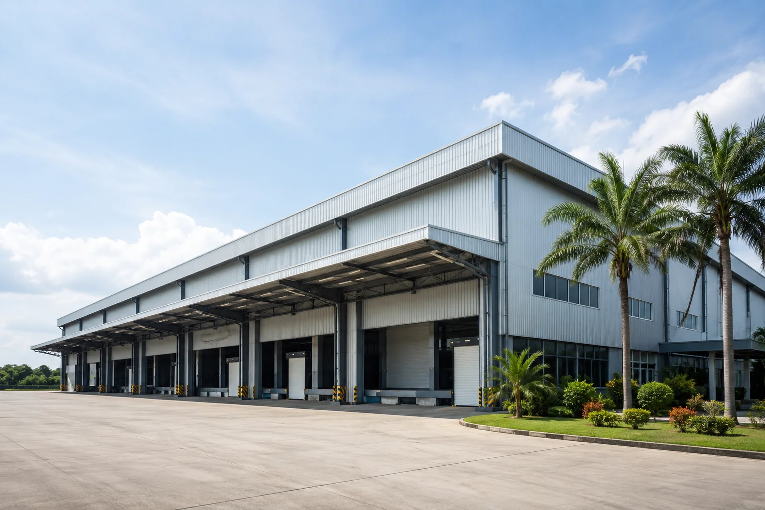 雅加达多跨工业仓库项目 — 工业仓储 in 雅加达, Indonesia, steel structure project by WZH Construction Group