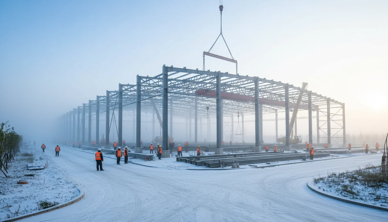 鸡东县30万吨乙醇生产车间 — 工业厂房 in 鸡东县, 黑龙江省, steel structure project by WZH Construction Group