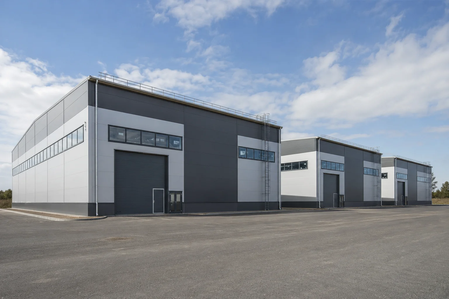 明斯克工业园多跨厂房群项目 — 工业园区 in 明斯克, Belarus, steel structure project by WZH Construction Group