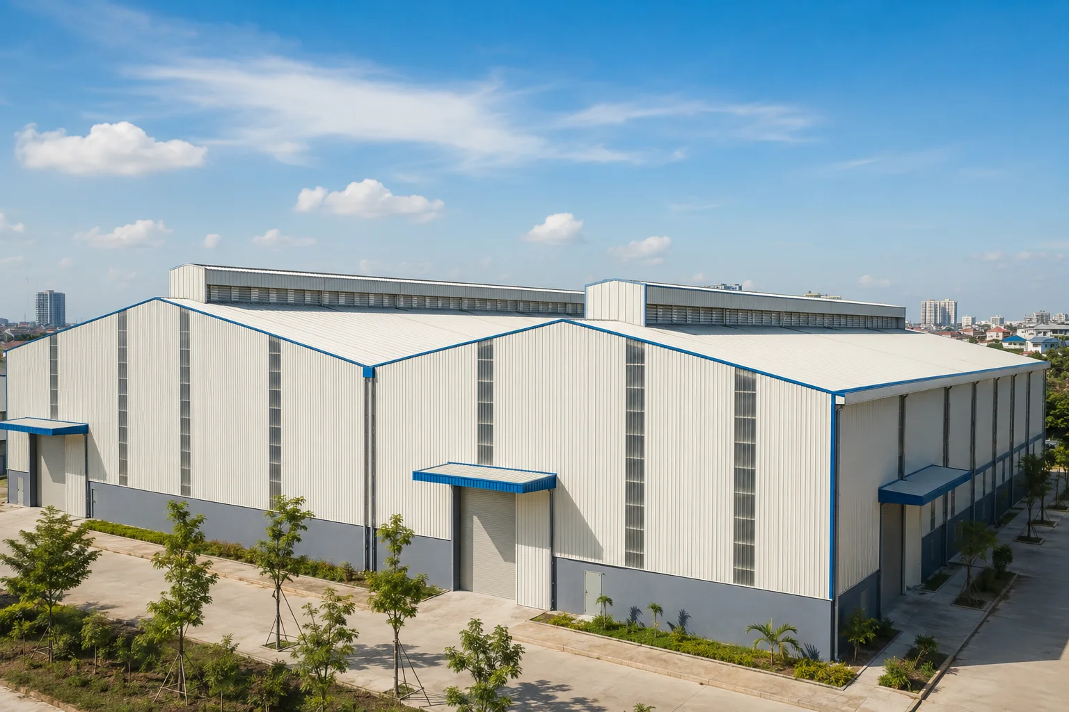 金边轻工成衣厂房项目 — 轻工厂房 in 金边, Cambodia, steel structure project by WZH Construction Group