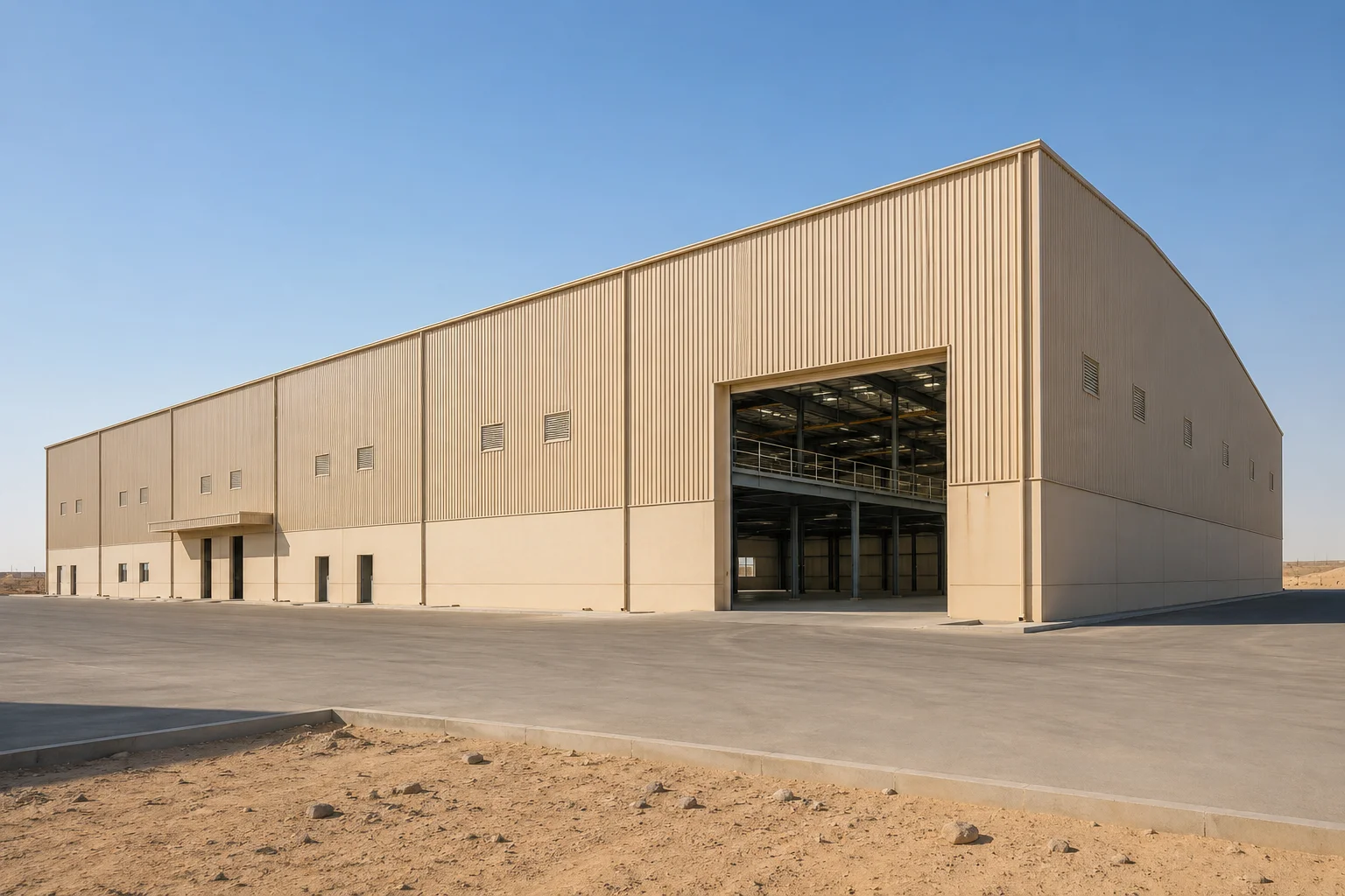 利雅得带夹层的工业仓储项目 — 工业仓储 in 利雅得, Saudi Arabia, steel structure project by WZH Construction Group