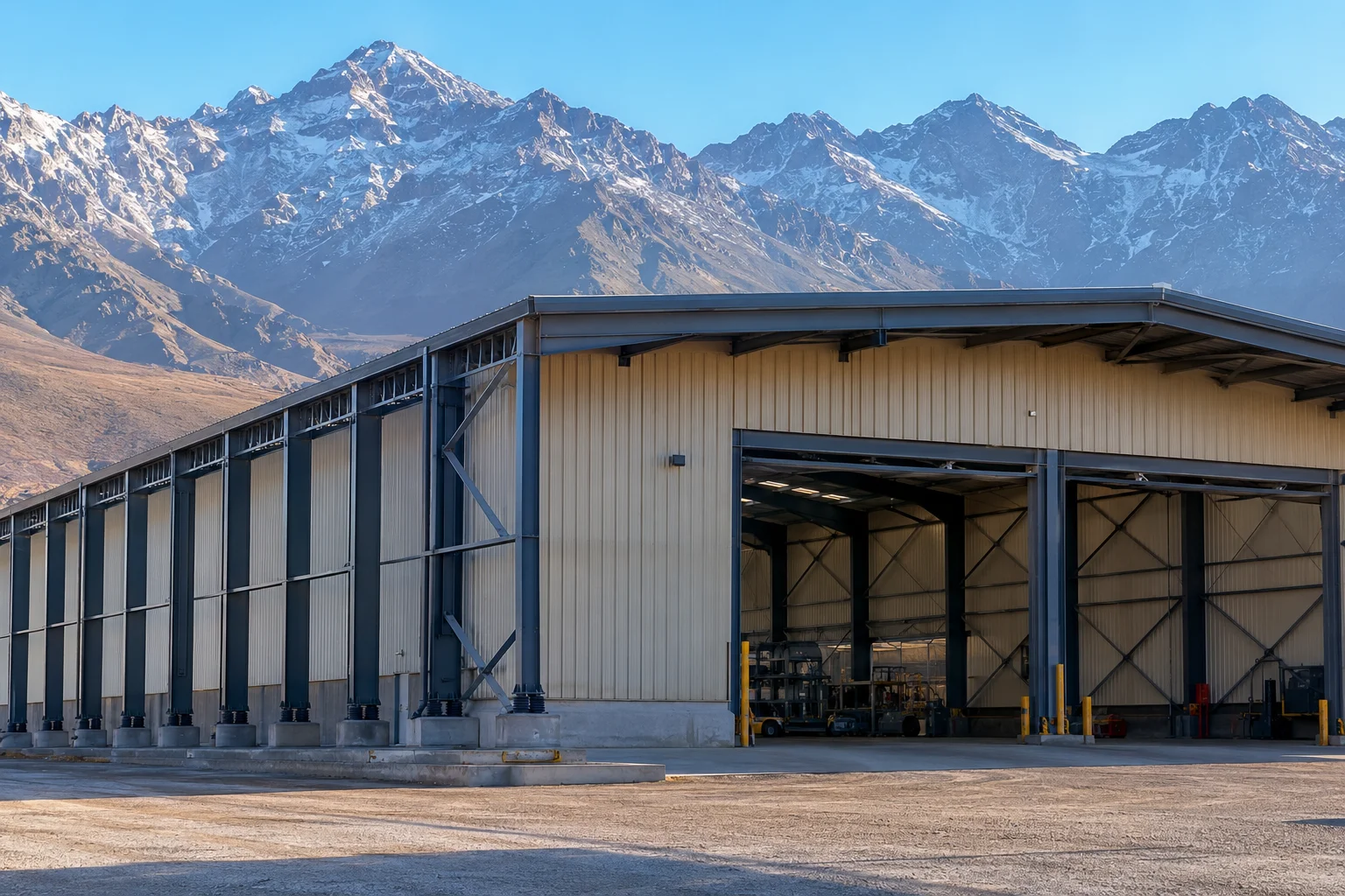 圣地亚哥矿山备品库项目 — 矿业仓储 in 圣地亚哥, Chile, steel structure project by WZH Construction Group
